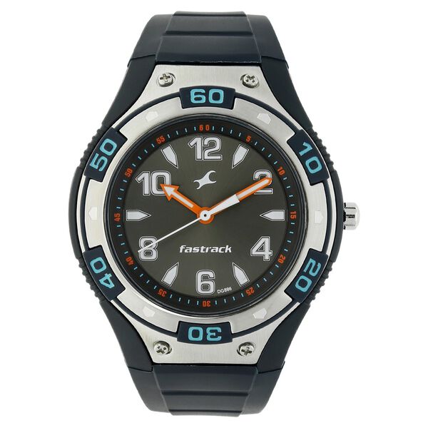Fastrack Quartz Analog Black Dial Plastic Strap Watch for Guys - image number 0