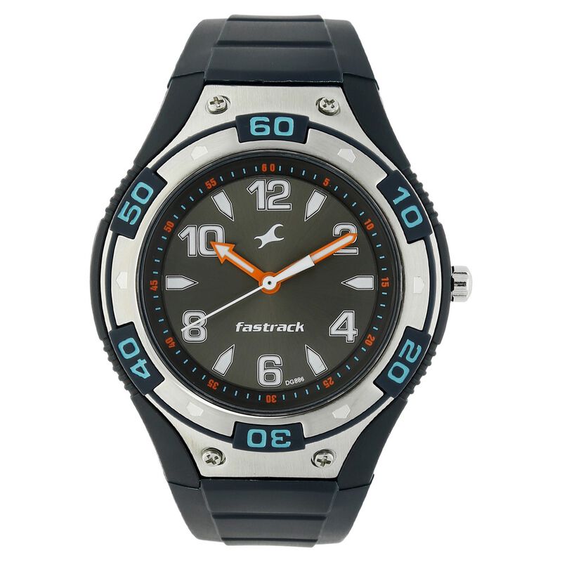 Fastrack Quartz Analog Black Dial Plastic Strap Watch for Guys