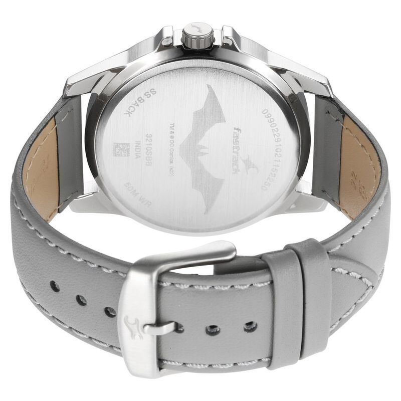 Fastrack Batman Quartz Analog Grey Dial Leather Strap Watch for Guys - image number 5