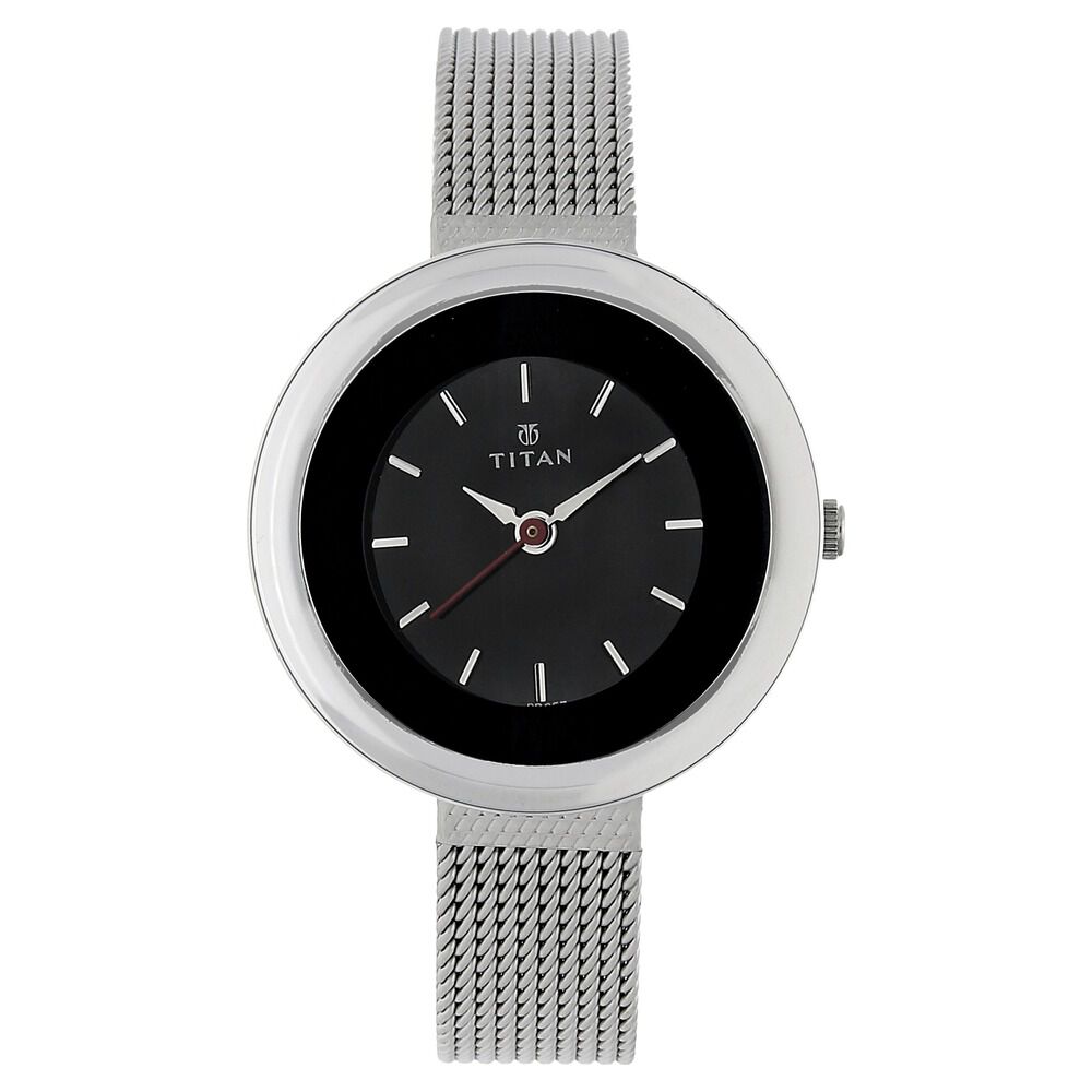 Titan black dial deals ladies watch