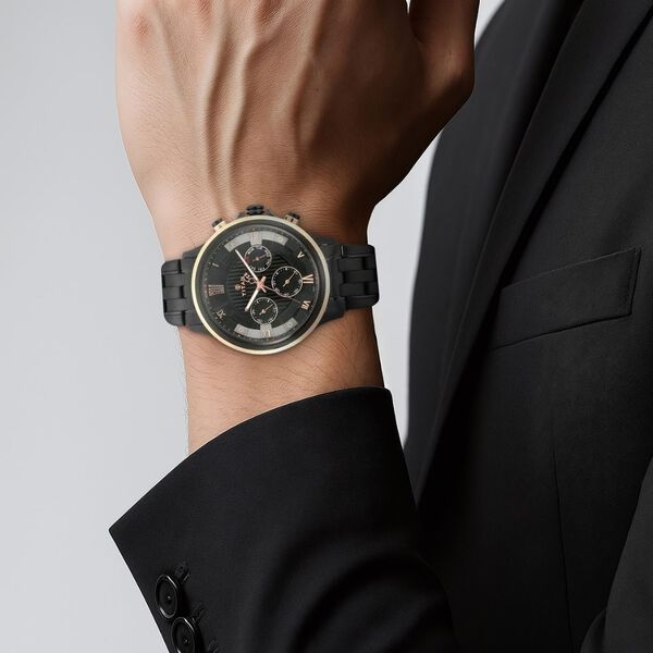 Titan Grandmaster Black Dial Quartz Multifunction Metal Strap watch for Men - image number 4
