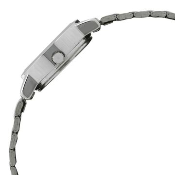 Sonata Quartz Analog White Dial Silver Stainless Steel Strap Watch For Women
