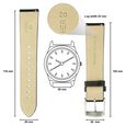 20 mm Black Genuine Leather Strap for Men - image number 1