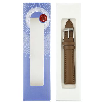 22 mm Brown Genuine Leather Strap for Men