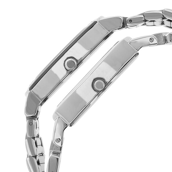 Titan Bandhan White Dial Analog with Date Stainless Steel Strap Watch for Couple - image number 2