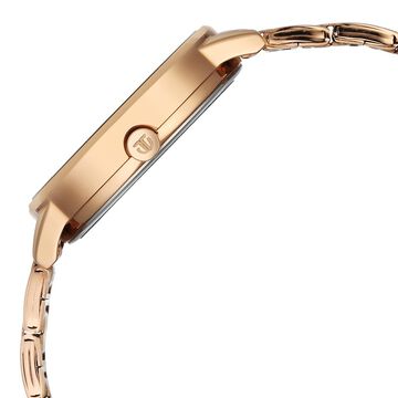 Titan Purple Razzle Dazzle Quartz Analog with Day and Date Green Dial Rose Gold Stainless Steel Strap Watch For Women