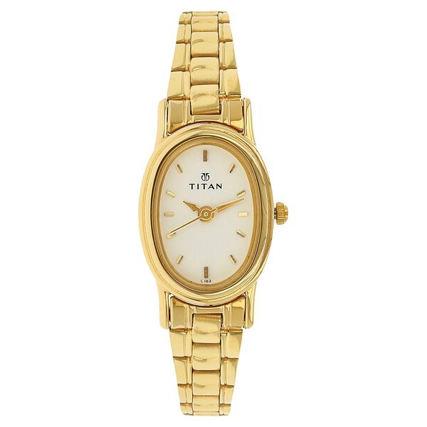 Titan Quartz Analog White Dial Stainless Steel Strap Watch for Women - image number 0