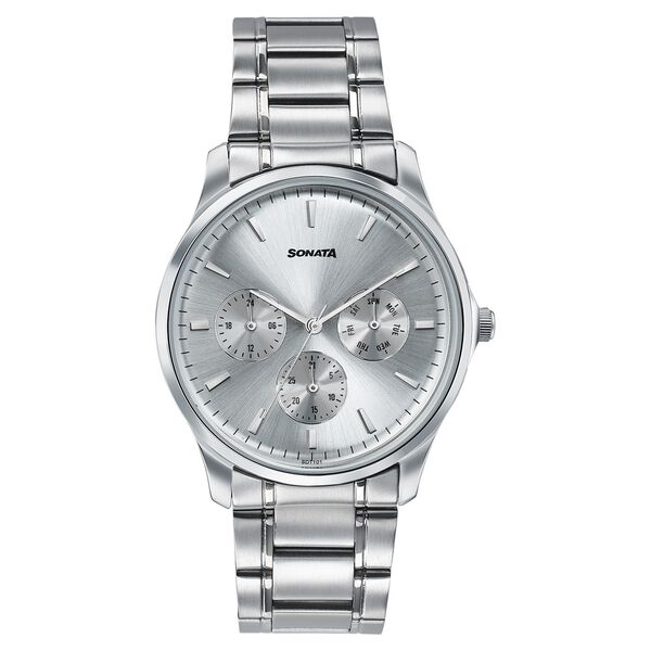 Sonata Men's Work Wear silver Watch - Premium Multifunction design for everyday style - image number 0