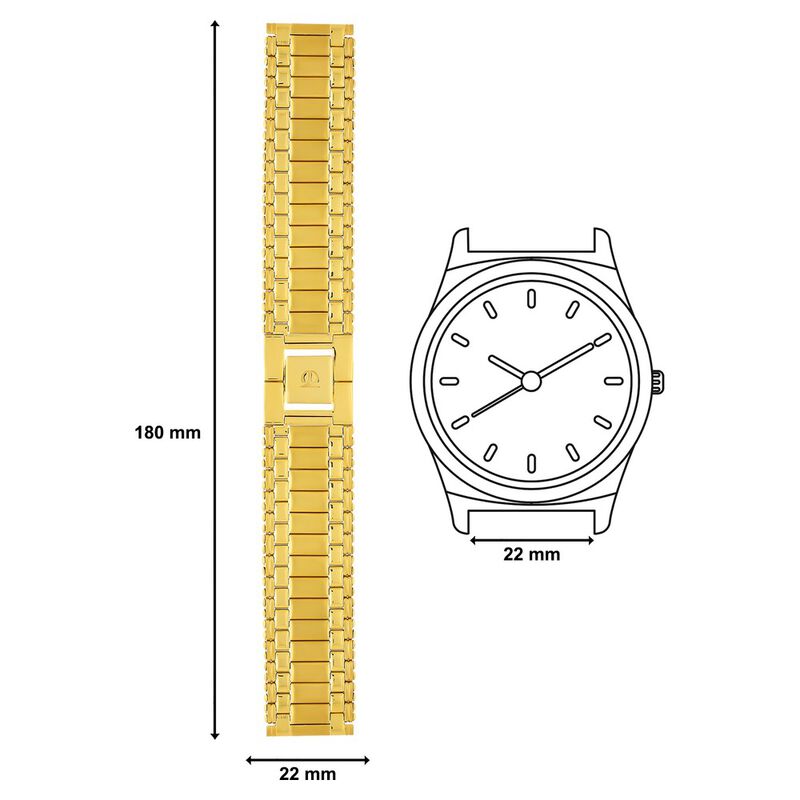 22 mm Golden Stainless Steel Straps for Men - image number 3