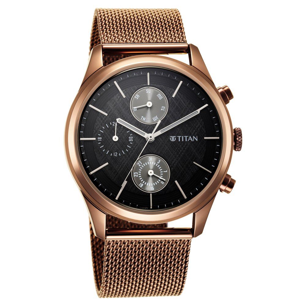 Buy Online Titan Neo Splash Black Dial Quartz Analog with Date