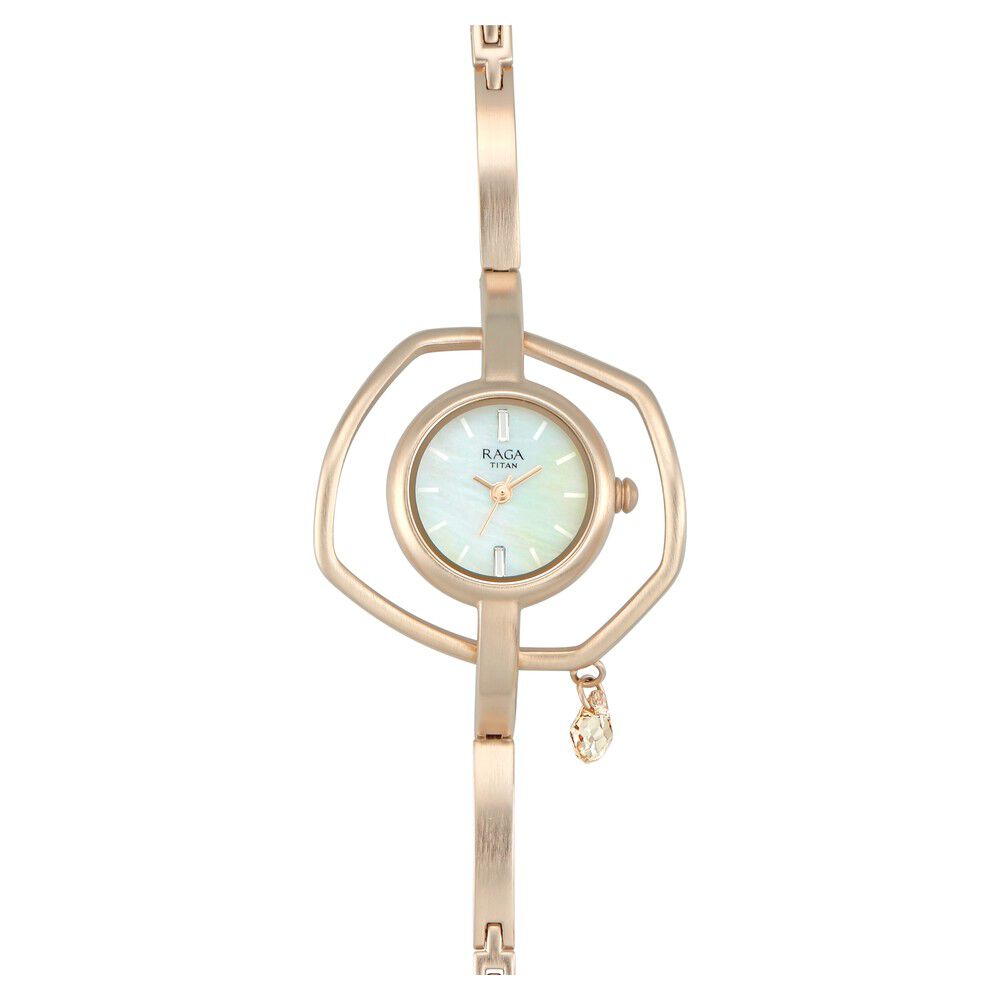 Buy Online Titan Raga I Am Mother of Pearl Dial Women Watch With Metal Strap nm95101wm01 Titan