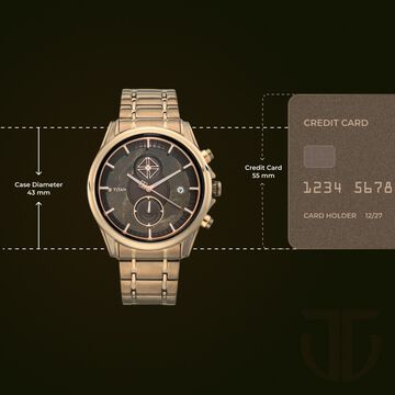 Titan Grandmaster Brown Dial Chronograph Stainless Steel Strap watch for Men