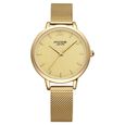 Poze by Sonata Quartz Analog Golden Dial Stainless Steel Strap Watch for Women - image number 0