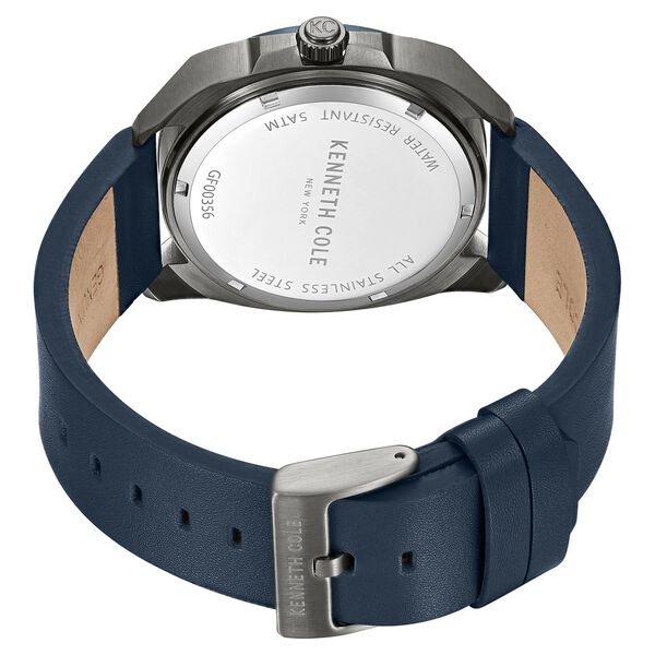 Kenneth Cole Quartz Multifunction Blue Dial Leather Strap Watch for Men - image number 2