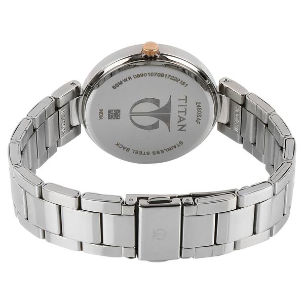 Titan Workwear Rose Gold Dial Analog Stainless Steel Strap watch for Women - image number 3