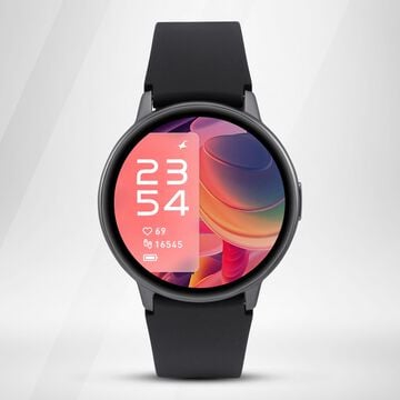Reflex Play- Smart Watch with Black Strap, Amoled Display, Health Suite, In-Built Games, & Period Tracker