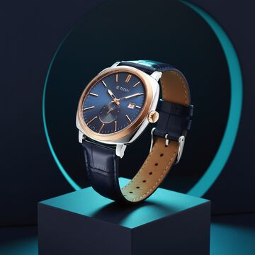 Titan Classique Suave Analog with Blue Dial Blue Leather Strap Watch for Men