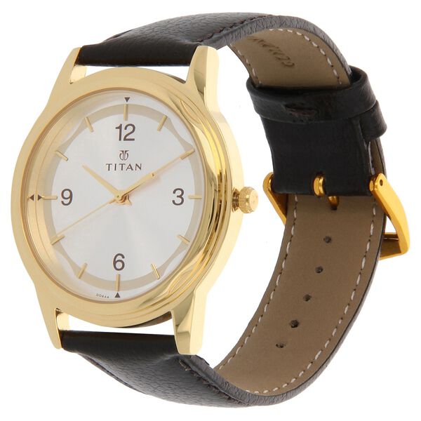 Titan Analog Silver Dial Quartz Leather Strap watch for Men - image number 1
