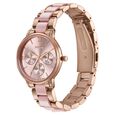 Sonata Festive Quartz Multifunction Pink Dial Two Toned Acetate And Metal Strap Watch For Women - image number 2