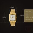 Titan Rectangle White Dial Analog with Date Metal Strap Watch for Men - image number 2