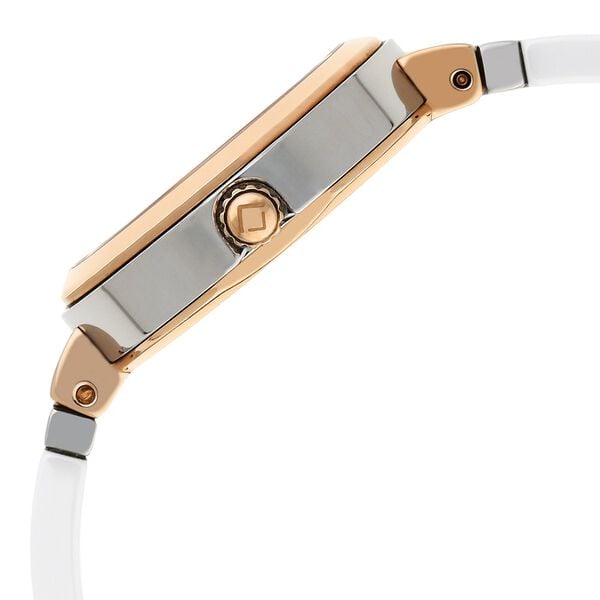 Xylys Quartz Analog Mother of Pearl Dial Two Toned Stainless Steel & Ceramic Strap Watch For Women - image number 3