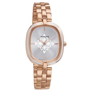 Sonata Wedding Silver Dial Women Watch With Stainless Steel Strap