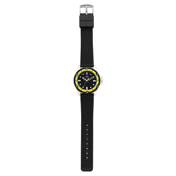 SF Sporty Black Dial Polyurethane Strap Watch for Men