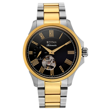 Titan Automatic Atrium Offset Seconds Open Heart Automatic