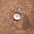 Sonata Poze Quartz Analog Pink Dial Rose Gold Color Metal Strap Watch For Women - image number 0