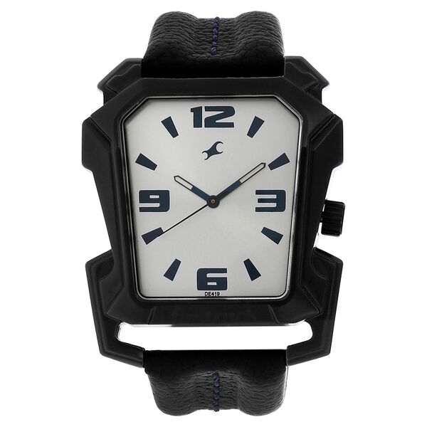 Fastrack Quartz Analog White Dial Leather Strap Watch for Guys - image number 0