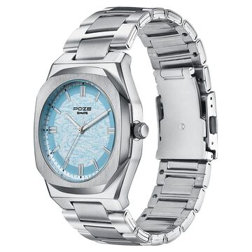 Poze Poze Quartz Analog Blue Dial Blue Metal Strap Watch For Men