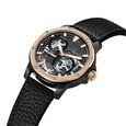 Kenneth Cole Automatic Black Dial Black Leather Strap Watch For Men - image number 1