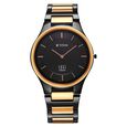 Titan Edge Ceramic Quartz in Midnight Gold with Black Dial Watch for Men - image number 0