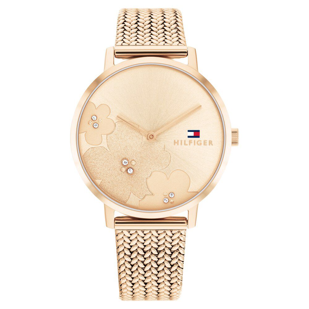 Buy Online Tommy Hilfiger Quartz Analog Rose Gold Dial Stainless Steel Strap Watch for Women th1782603 Titan