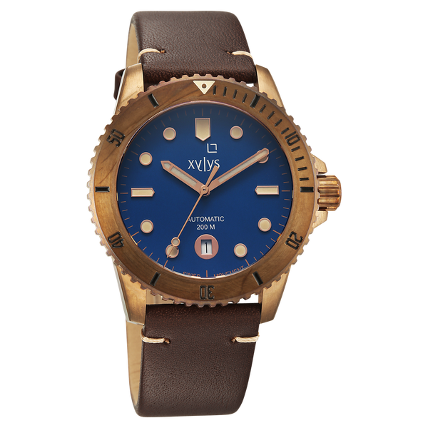 Xylys Mariana Swiss Analog with Date Blue Dial Geniune Leather Strap Watch For Men - image number 0