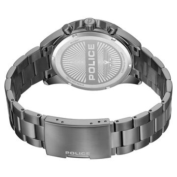 Police Quartz Multifunction Blue Dial Grey Stainless Steel Strap Watch For Men