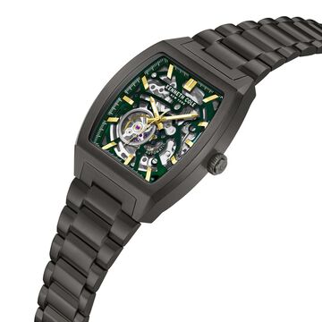 Kenneth Cole Gun Metal Automatic Stainless Steel Bracelet Watch For Men