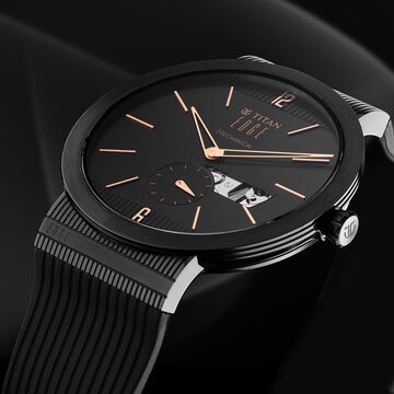 Titan Edge Mechanical Black Dial Mechanical Strap Watch for Men