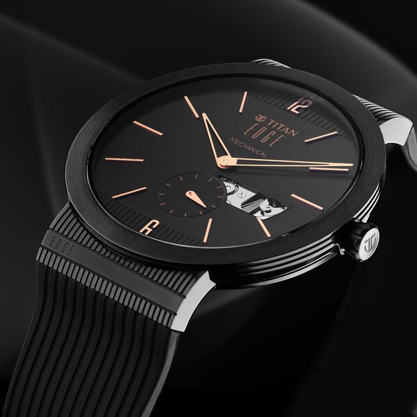 Titan Edge Mechanical Black Dial Mechanical Strap Watch for Men - image number 0