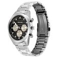 Sonata Multifunction Black Dial Silver Metal Strap Watch For Men - image number 2