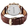 Titan Classique Neo Splash Analog with Cream Dial Brown Leather Strap Watch for Men - image number 4