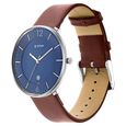 Titan Quartz Analog with Date Blue Dial Leather Strap Watch for Men - image number 2