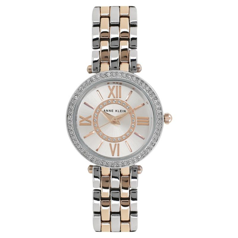 Anne Klein Quartz Analog Silver Dial Metal Strap Watch for Women