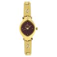 Titan Quartz Analog Champagne Dial Stainless Steel Strap Watch for Women