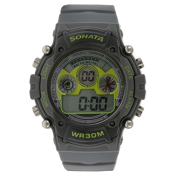 SF Digital Dial Grey Plastic Strap Watch for Men - image number 0