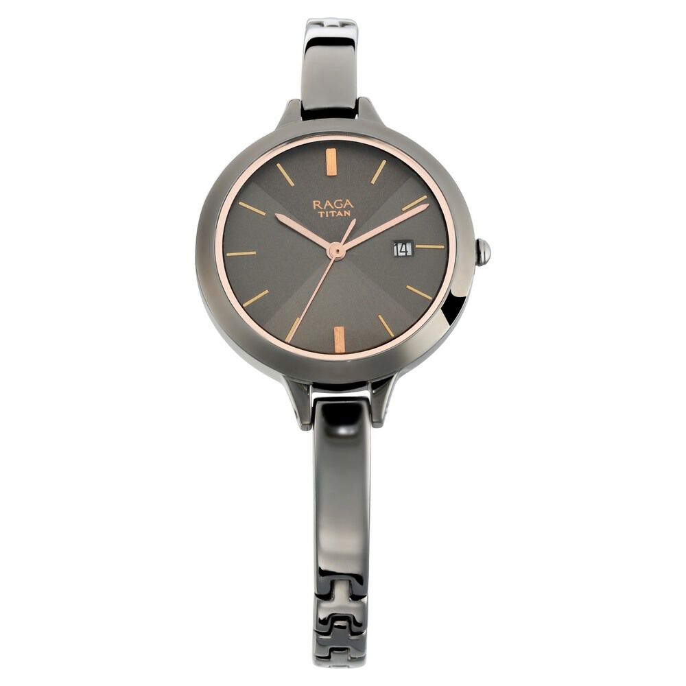 Titan ladies watches black strap discount