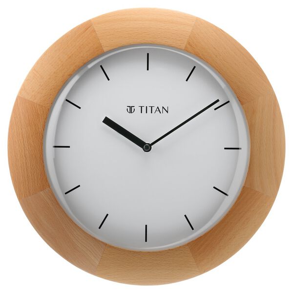Titan Wooden Wall Clock with Domed Glass - 32.3 cm x 32.3 cm (Medium) - image number 1