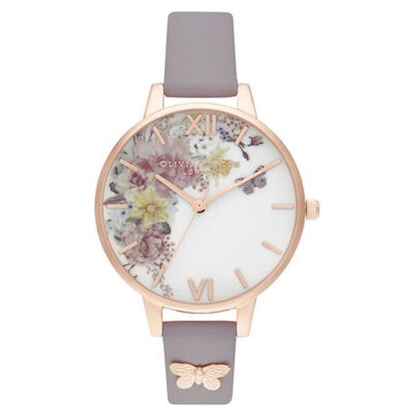 Olivia Burton Quartz Analog White Dial Leather Strap Watch for Women - image number 0