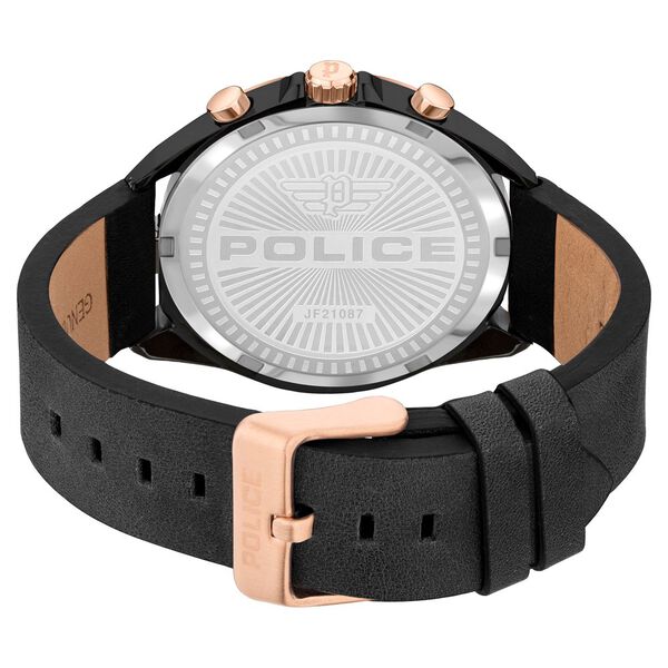 Police Quartz Multifunction Black Dial Leather Strap Watch for Men - image number 2