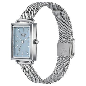 Sonata Poze Quartz Analog Blue Mother Of Pearl Dial Silver Color Stainless Steel Strap Watch For Women